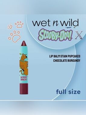 ⚡️🇺🇸🆕📦NIB Wet N Wild x Scooby-doo |FULL| Scooby Snacks LipBalm Pupcakes Burgundy